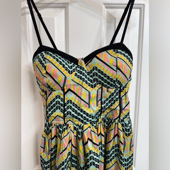 American Rag dress in mint/ black, thin straps - Picture 3 of 16